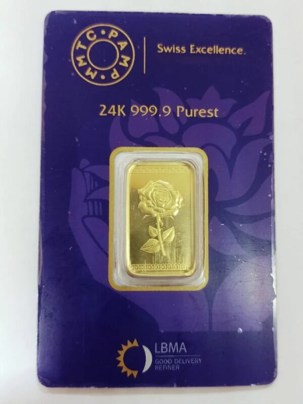 24k 999.9 Pure Golden 10GM ROSE GOLD BAR