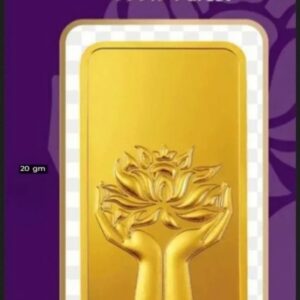 Golden Bars 20gm MMTC PAMP 24 Carat Gold Bar 999.9 Purest