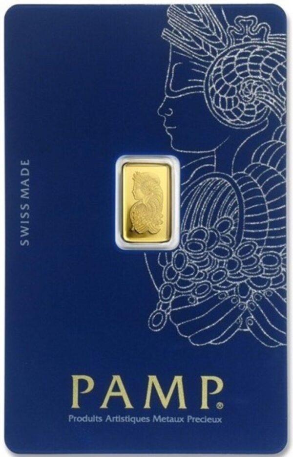 PAMP Suisse Fortuna 1 gram 9999 Gold Bar - Sealed Assay Card - In Stock