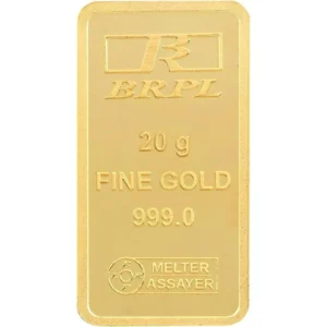 Rectangular 20Gm BRPL 999.0 Bullion Fine Gold Bar