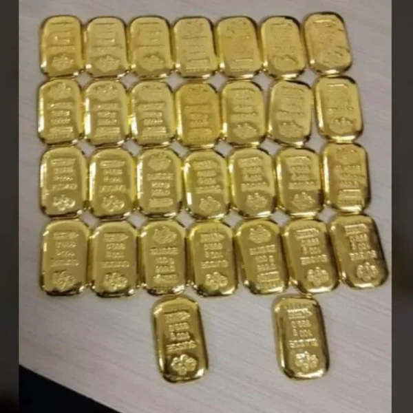 97% Golden Gold Dust And Gold Bars Weight 100 kg