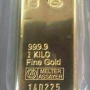 Melter Assayer 999.9 Gold Bullion Size Rectangular Weight 1 Kilogram