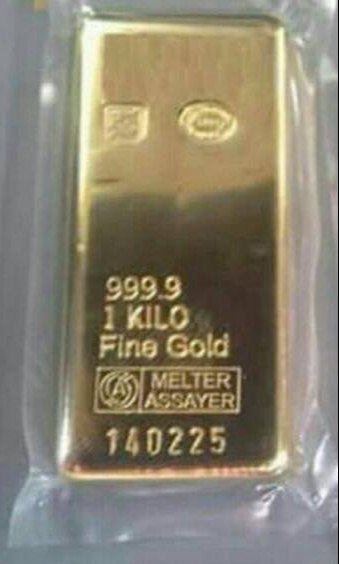 Melter Assayer 999.9 Gold Bullion Size Rectangular Weight 1 Kilogram