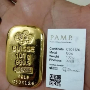 SWISS Golden Gold Dore Bars Weight 100G