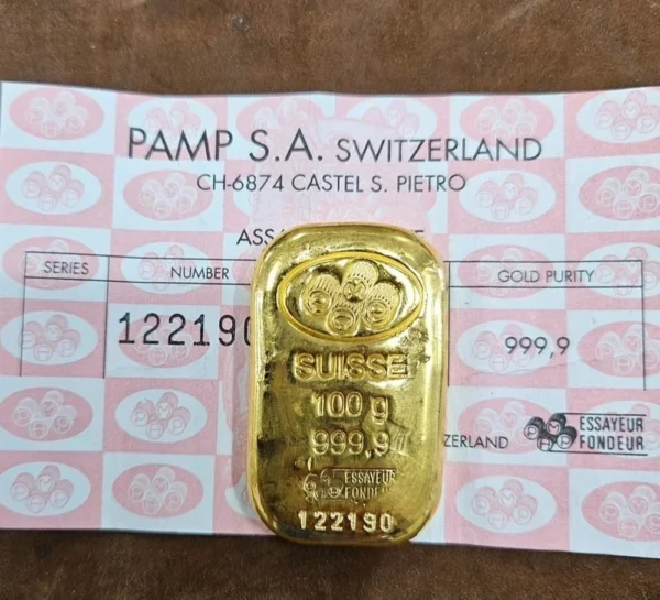 SWISS Golden Gold Dore Bars Weight 100G - Image 3