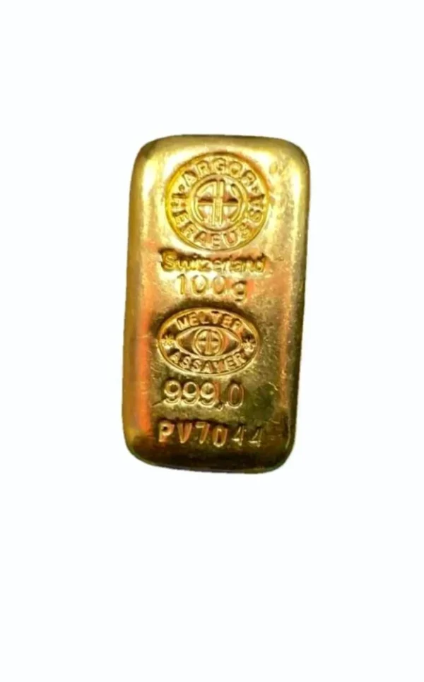 100 g Swiss Gold Bars 999 Purity