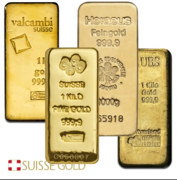 Bars 999.9 Fine Gold Bar 1kg Bar