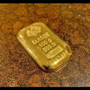 999.9 Golden Gold Bullion Weight 100gram