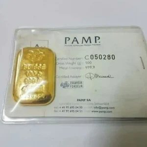 PAMP Golden 999 9 Fine Gold Bar Size 100g