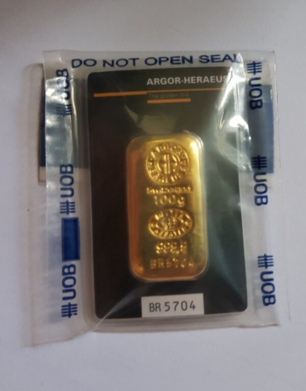 99.9% Bars Gold Bullion Merchants Weight 100 Gram