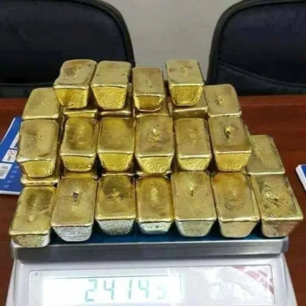 Au 98.6% Gold Dore Bars Weight 1kg