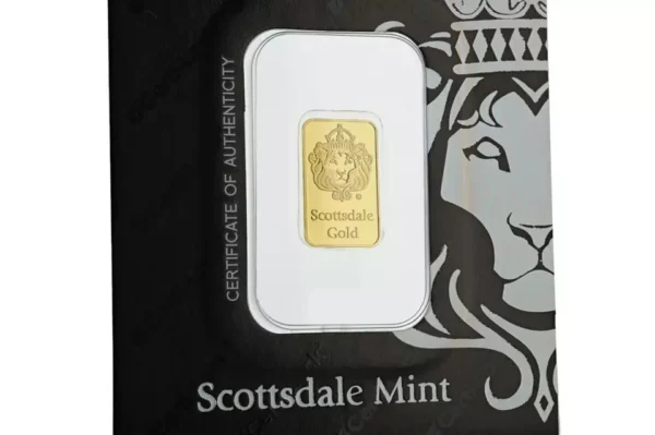 2 gram Scottsdale Mint 9999 Gold Bar - Sealed in Certi-Lock COA #A378 - Image 3