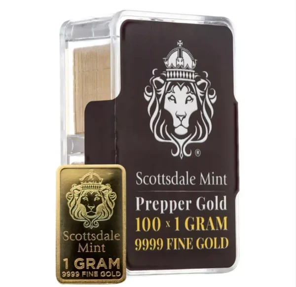 1 Gram Gold Bar by Scottsdale Mint 9999 Gold Bullion "Prepper Gold" #A551 - Image 2