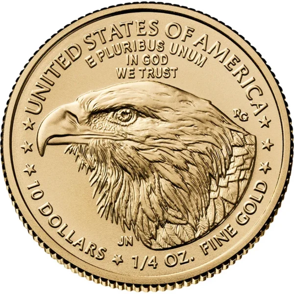 2024 American Gold Eagle 1/4 oz $10 - BU - Image 2