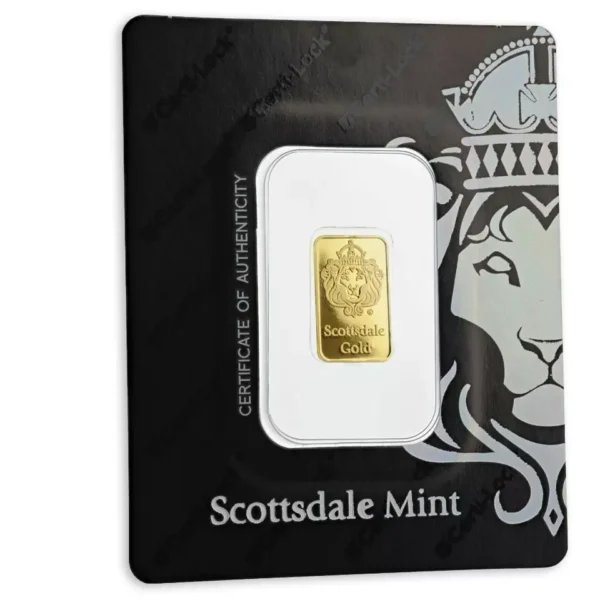 2 gram Scottsdale Mint 9999 Gold Bar - Sealed in Certi-Lock COA #A378 - Image 4