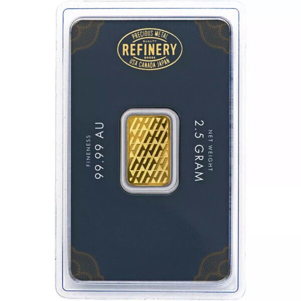 2.5 gram Gold Bar Gold Trading Commodities 9999 Fine in Sealed Assay