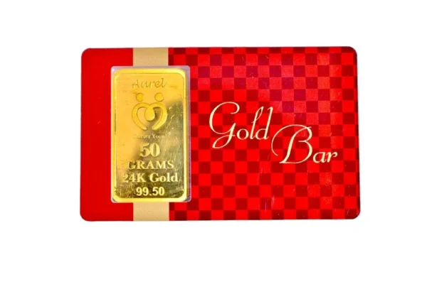 99.50 Golden 50g Aurel 24K Gold Bar